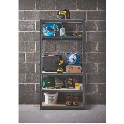 Fistar Regál 1800 x 900 x 500 mm lak 5 polic černá – HobbyKompas.cz