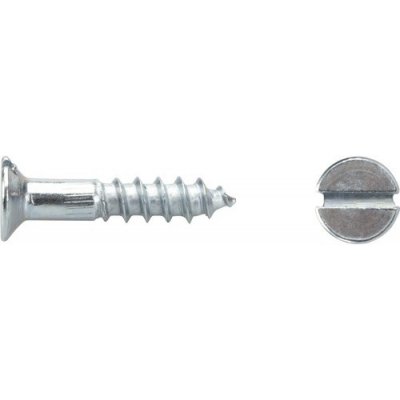 Vrut do dřeva se zápustnou hlavou a rovnou drážkou DIN 97 2,5x20 mm galvanicky pozinkovaný, 1 ks – Hledejceny.cz