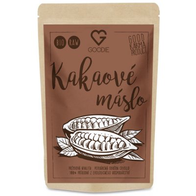 GOODIE Kakaové máslo BIO RAW 250 g – Zboží Mobilmania