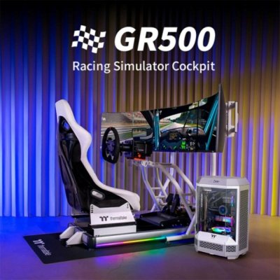 THERMALTAKE Závodní kokpit GR500 Racing Simulator Cockpit, Bílá – Zboží Živě