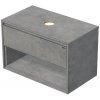 Koupelnový nábytek Emmy Design EMMY 90 cm beton/beton s jednou zásuvkou a otevřenou nikou, pro umyvadla na desku (F186/F186)