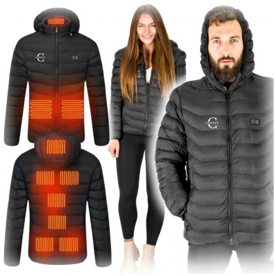 USB vyhřívaná bunda černá teplá – Zboží Dáma