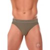 Boxerky, trenky, slipy, tanga Brubeck slipy BE00290A Cotton oliva