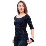 Krásná mamka kojicí tričko TOUCH OF GOLD black – Sleviste.cz