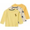 Kojenecké tričko a košilka Lupilu Dětské triko s dlouhými rukávy s BIO bavlnou 3kusy žlutá béžová
