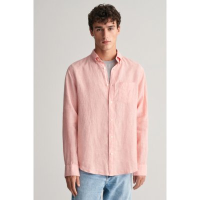 Gant košile reg linen shirt růžová – Zboží Mobilmania