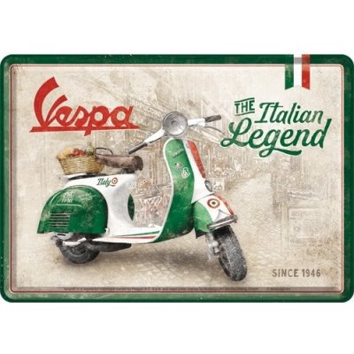 Postershop Plechová pohlednice - Vespa (Italian Legend) – Zbozi.Blesk.cz