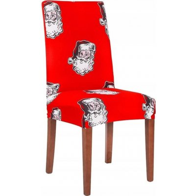 Vánoční potah na židli, červený, Santa Claus SPRINGOS SPANDEX – Zboží Mobilmania