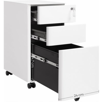 Artenat Kancelářský kontejner Heike, 59 cm, bílá – Zboží Dáma