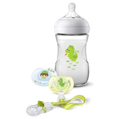 Philips Avent sada dárků pro novorozence SCD287 / 24 Bottle + dudlík 260 ml – Zboží Mobilmania