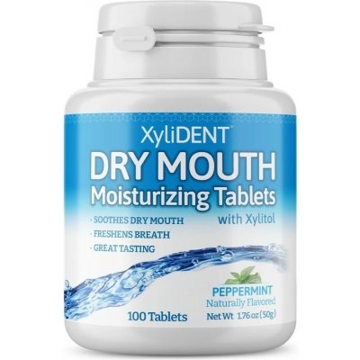 XyliDENT zvlhčující pastilky peppermint 100 ks – Zboží Dáma