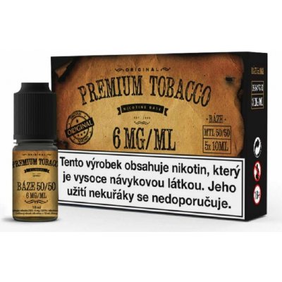 Premium Tobacco nikotinová báze PG50/VG50 5x6mg 10ml – Zboží Mobilmania