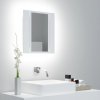 Koupelnový nábytek Nábytek XL LED koupelnová skříňka se zrcadlem bílá 40 x 12 x 45 cm akryl