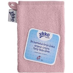 Xkko Organic bio bavlněná froté žínka Baby pink