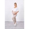 Těhotenské kalhoty Těhotenské kalhoty MI3672 béžové