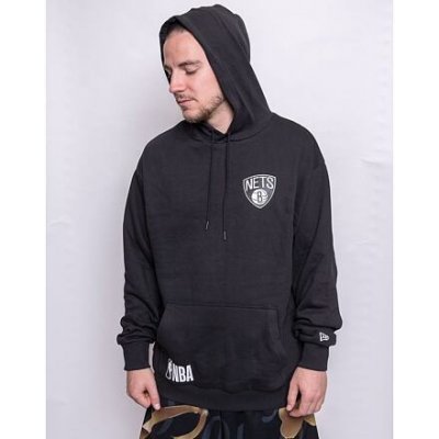 New Era NBA Half Logo Oversized Hoody Brooklyn Nets Black / White