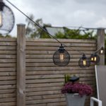 STAR TRADING Světelný LED řetěz na solární napájení Sunlight 8 žárovek černá barva kov plast – Zboží Dáma