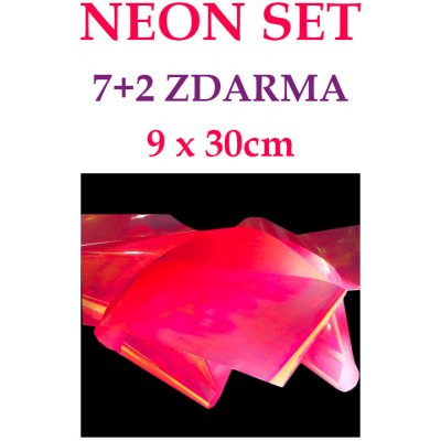 Sada Zdobicí fólie na nehty Neon Glass 30 cm 7+2 – Zbozi.Blesk.cz