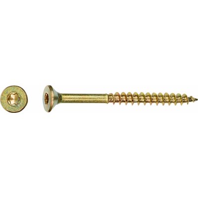 Uni vrut se zápustnou hlavou TX20 částečný závit žlutě pozink. 4x40 mm, 200 ks. – Hledejceny.cz