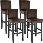 TecTake 403513 4 ks dřevěné + hnědá – Zboží Mobilmania