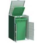 vidaXL box na 1 popelnici zelený 72 x 81 x 115 cm ocel – Zboží Mobilmania