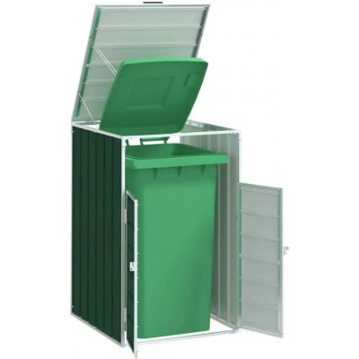 vidaXL box na 1 popelnici zelený 72 x 81 x 115 cm ocel – Zboží Mobilmania