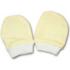Kojenecká rukavice NEW BABY Bavlněné rukavičky pro novorozence Žluté
