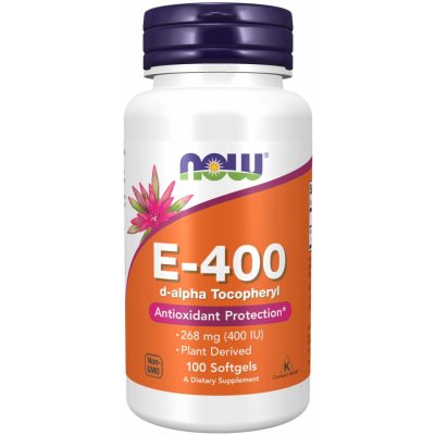 Now Foods Vitamín E 400 iu 100 veg kapslí
