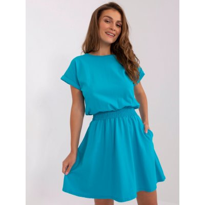 Rue Paris Basic letní šaty s kapsami modrá – Zboží Mobilmania