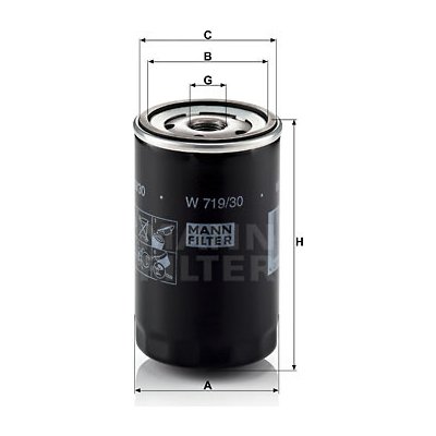 MANN-FILTER Olejový filtr W719/30