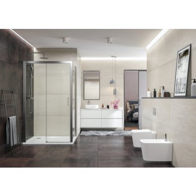 Aquatek DYNAMIC R23 Sprchová zástěna obdélníková 120x80cm, chrom satin – Zboží Mobilmania