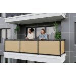 MyBestHome Balkonová zástěna OSLO béžová, 90 cm, 90x500 cm – Hledejceny.cz