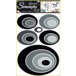 Anděl 1059 samolepící dekorace černé elipsy 70x42cm – Zboží Dáma