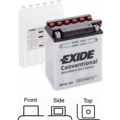 Exide YB14L-B2, EB14L-B2 – Zboží Mobilmania