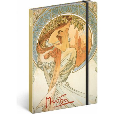 Grooters Notes Alfons Mucha Poezie linkovaný 13 × 21 cm