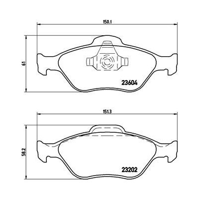 BREMBO Sada brzdových destiček, kotoučová brzda P 24 055