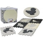 Lean Toys Soft Puzzle Mat Kontrastní vzdělávací EVA Foam Grey 28 kusů. – Zboží Mobilmania