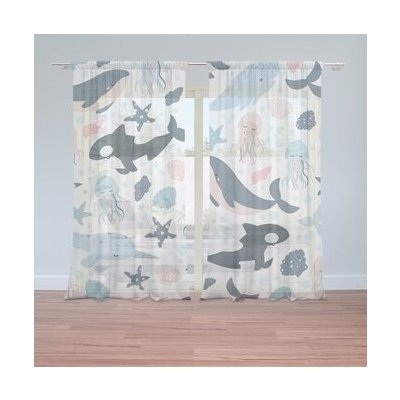 Sablio Záclony Dětský mořský svět: 2ks 150x250cm – Hledejceny.cz