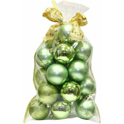 SEIZIS Koule s dekorem 20 ks v sáčku zelená – Zbozi.Blesk.cz