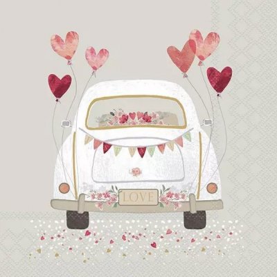 Ubrousek 33x33cm Svatební den – Zboží Dáma