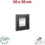 Okna Hned Plastové okno 50x50 cm antracit/bílá sklopné – Zbozi.Blesk.cz