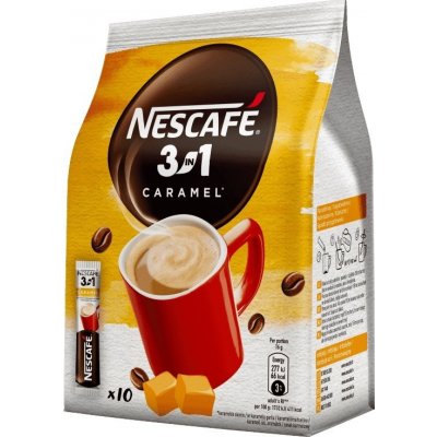 Nescafe 3v1 Caramel instantní káva 10 x 16 g