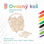 WoodBorn Ovocný koš Dřevěná 3D omalovánka – Hledejceny.cz
