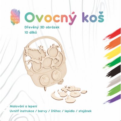 WoodBorn Ovocný koš Dřevěná 3D omalovánka – Hledejceny.cz