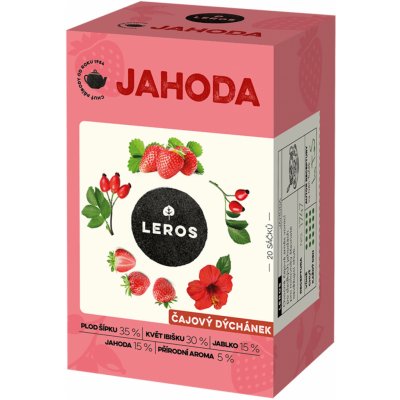 Leros Čajový dýchánek Jahoda 20 sáčků – Zboží Mobilmania
