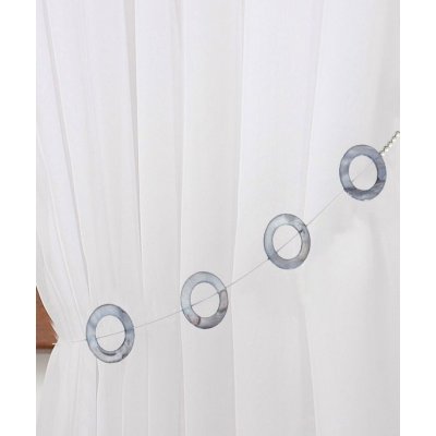 Dekorační ozdobný lankový perleťový úvaz na záclony a závěsy VITORIA-A 34 cm Mybesthome – Zboží Mobilmania