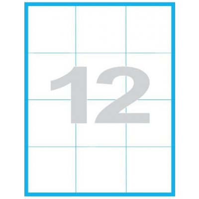 MP print etikety samolepící A4, 70x74 mm, 12ks/arch, 100 archů, reflexní žluté – Zboží Dáma
