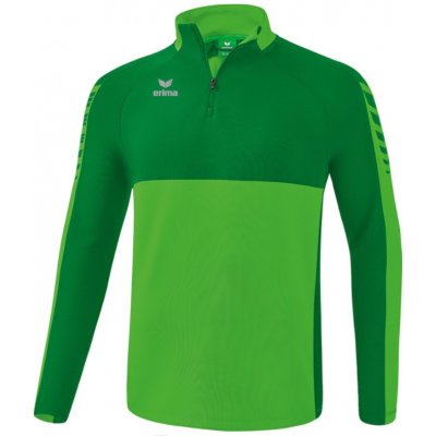 ERIMA SIX WINGS MIKINA 1/2 ZIP Zelená, Tmavě zelená – Zboží Mobilmania