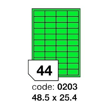 Rayfilm R0120 zelené etikety 48,5x25,4mm 100 listů