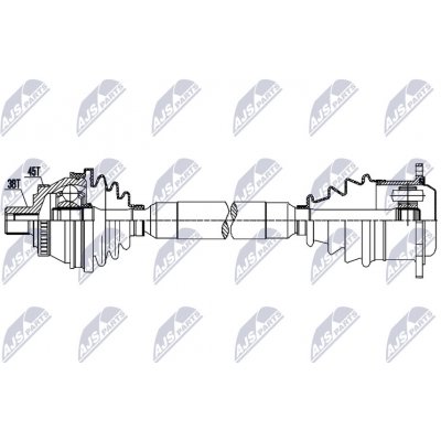 NTY NPW-AU-094 Hnací hřídel (NPW-AU-094) | Zboží Auto